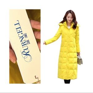 NWT Yellow Down Puffer Coat